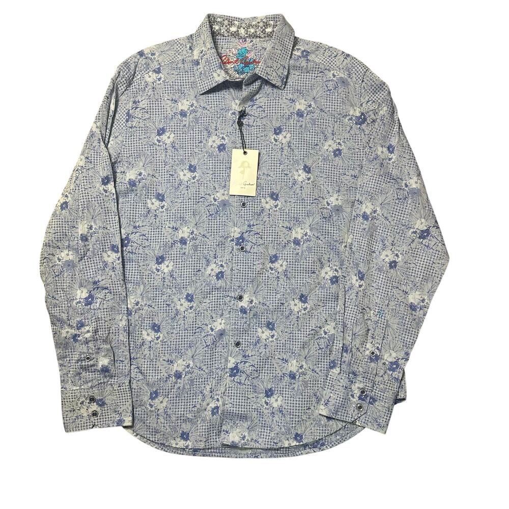 Robert Graham Classic Fit Edmar Blue Floral Button Down Shirt